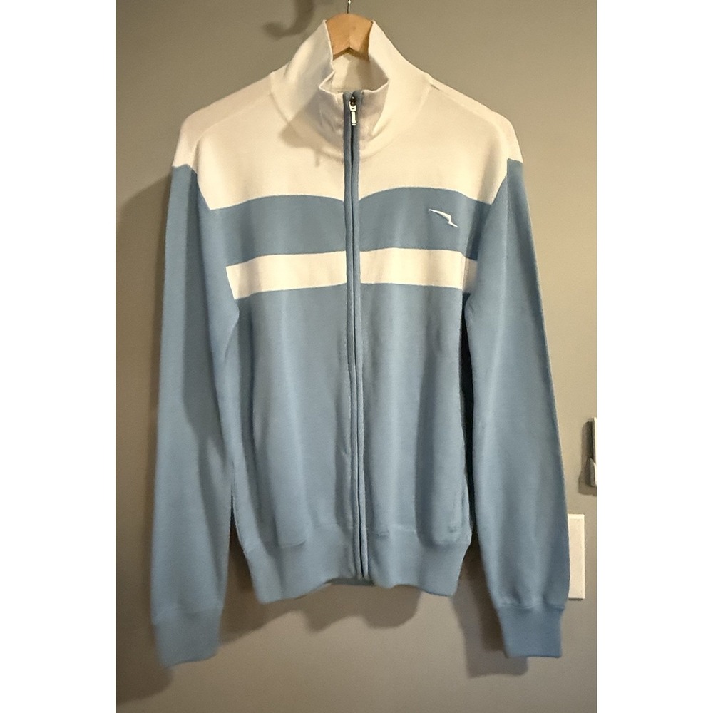 Wolf & Shepherd‎ Jacket Cotton Track Zip Up Colorblock Stripe Logo Small New